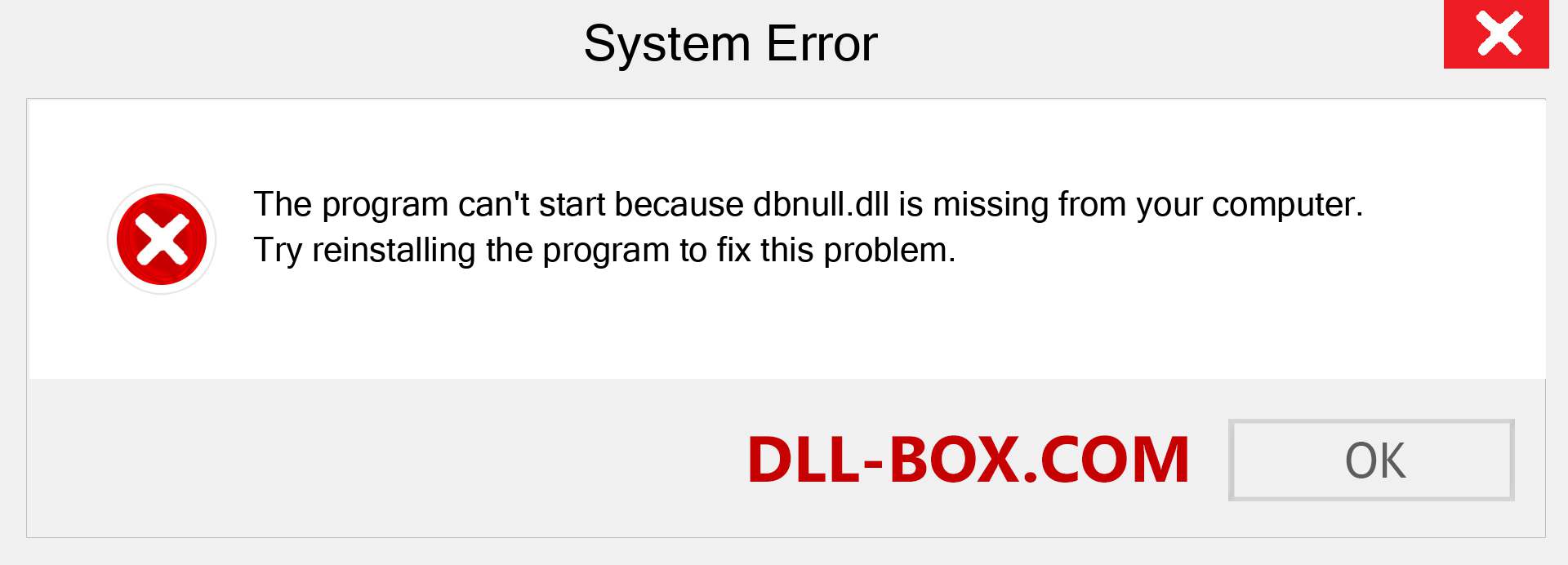  dbnull.dll file is missing?. Download for Windows 7, 8, 10 - Fix  dbnull dll Missing Error on Windows, photos, images